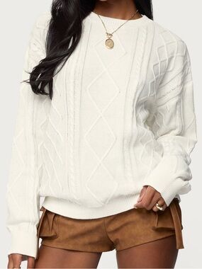 Edikted jessy cable knit oversized sweater